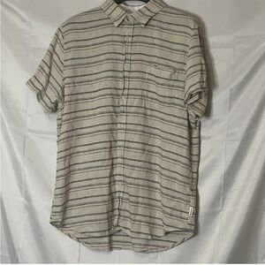 Ben Sherman Men's Short Sleeve Shirt Size Xl Linen And Rayon Blend EUC